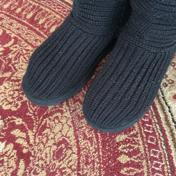 UGG Women's Black Knit Button Boots - Picture 8 of 17